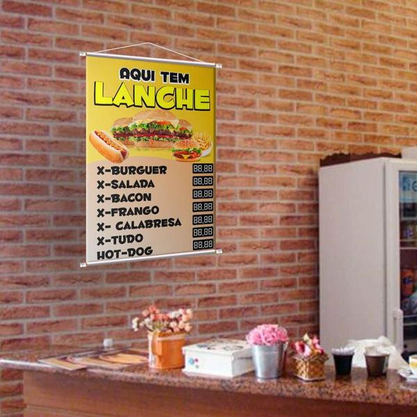 Imagem de Banner Aqui Tem Lanche Tabela De Produtos Preço Editável