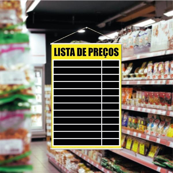 Imagem de Banner Com Lista De Preços Para Comércios Impresso Em Lona