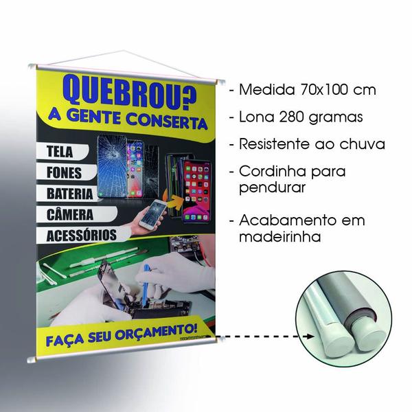 Imagem de Banner Conserto De Celular Serviços Impressão Manutenção