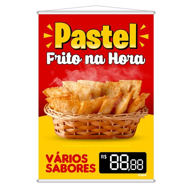 Imagem de Banner Divulgação Pastel Frito na Hora Bar Lanchonete