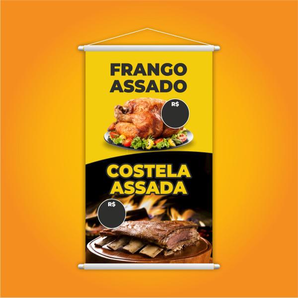 Imagem de Banner Frango Assado e Costela Assada Restaurante 80x50cm