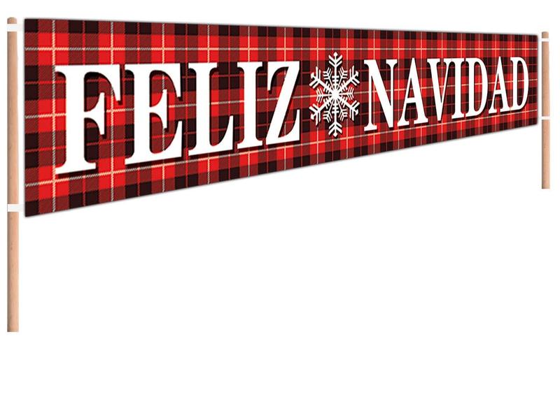 Imagem de Banner Hrystarad Feliz Navidad, festa de Natal de 3 x 9,8 pés