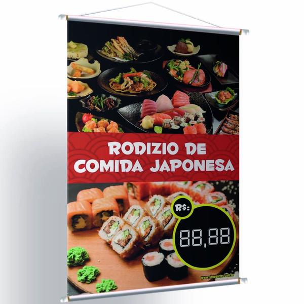 Banner Rodizio De Comida Japonesa Com Campos Editável - Shop G Artes Imagem de Banner Rodizio De Comida Japonesa Com Campos Editável