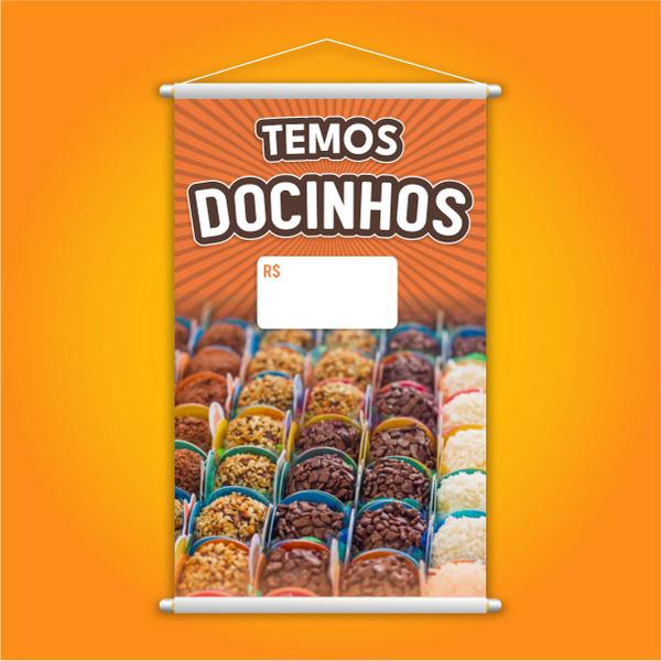 Imagem de Banner Temos Docinhos Festa Brigadeiro Preço 60x40cm