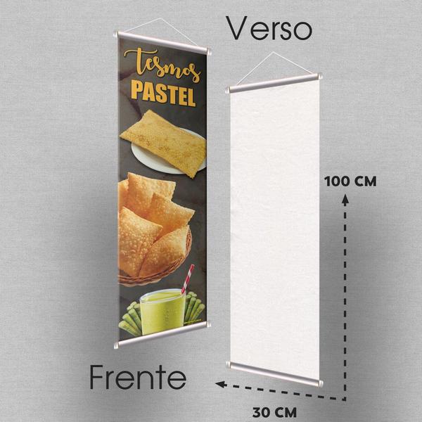 Imagem de Banner Temos Pastel, Caldo De Cana Para Comercio Em Lona