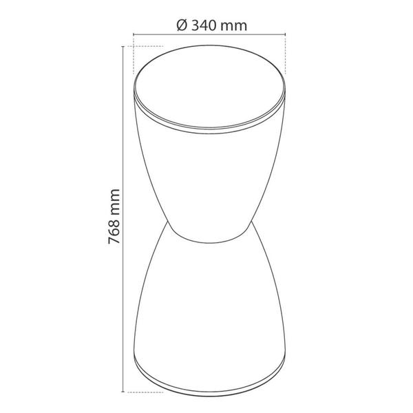 Imagem de Banqueta Bery Assento Policarbonato Cristal Base PP Verde Alecrim - 76216