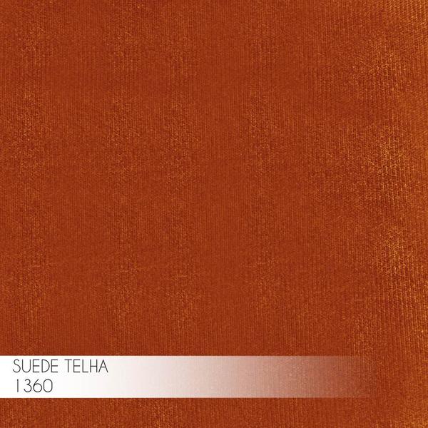 Imagem de Banqueta Decorativa Selena Base Bronze Suede Telha G41 - Gran Belo