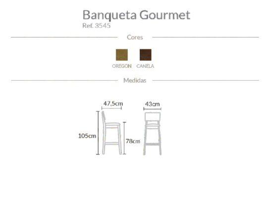 Imagem de Banqueta Gourmet Castanho Canela - Datelli Design