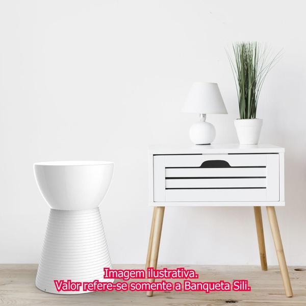 Banqueta Sili Polipropileno Branco - 25655 - Sun House Imagem de Banqueta Sili Polipropileno Branco - 25655