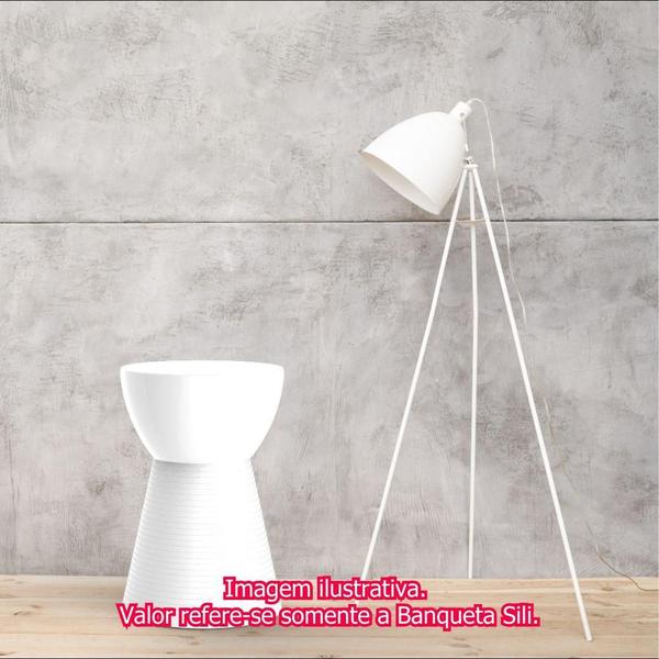 Banqueta Sili Polipropileno Branco - 25655 - Sun House Imagem de Banqueta Sili Polipropileno Branco - 25655