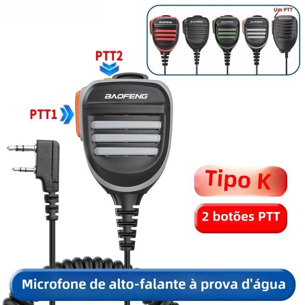 Imagem de Baofeng BF-780 Microfone De Alto-falante De 2 Pinos Para Rádio HAM Quansheng UV-K5 K6 UV-5R BF-888S