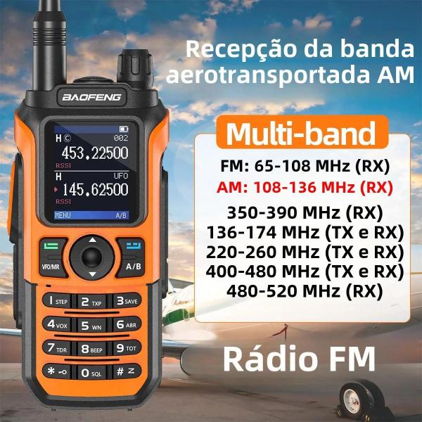 Imagem de Baofeng UV-21 pro V2 Air Band Walkie Talkie AM Tipo-C Frequência De Cópia Sem Fio Ham Radio