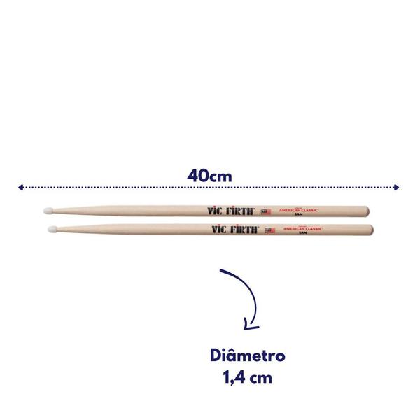 Imagem de Baqueta 5an Ponta tear drop nylon  American Classic Vic Firth 1268