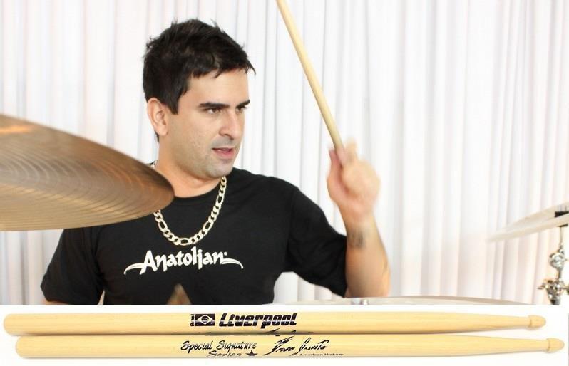 Baqueta Liverpool Special Signature Hickory Bruno Graveto (Padrão 5B) EX-170 Strike e Charlie Brown Imagem de Baqueta Liverpool Special Signature Hickory Bruno Graveto (Padrão 5B) EX-170 Strike e Charlie Brown