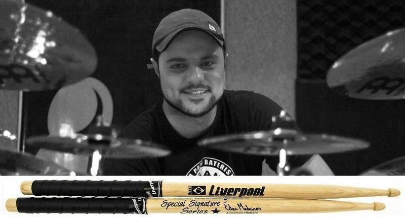 Imagem de Baqueta Liverpool Special Signature Hickory Éder Medeiros (Padrão 5B) com Cabo Emborrachado EX-175