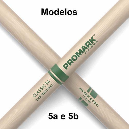 Imagem de Baqueta Pro Mark 5a / 5b Ponta Madeira Hickory - 5a / 5b