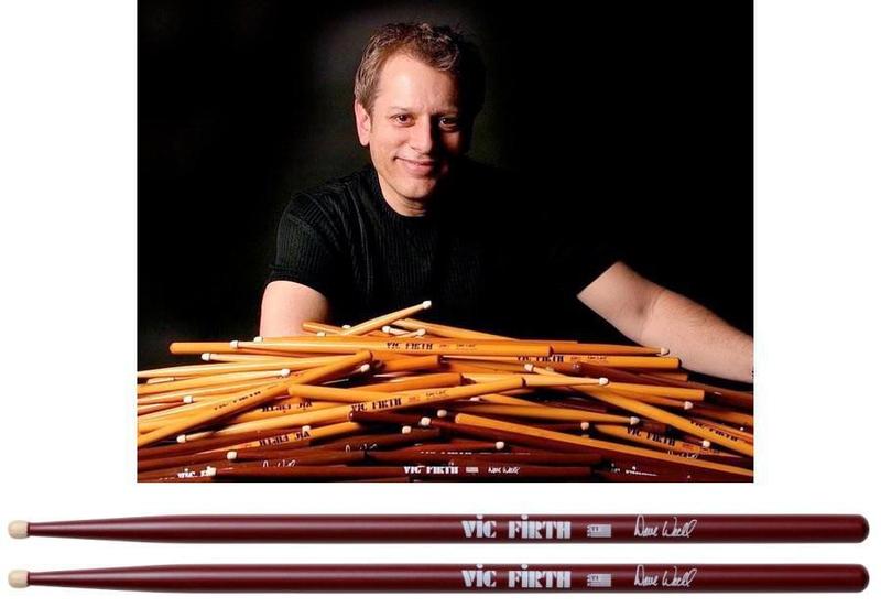 Imagem de Baqueta Vic Firth Signature Dave Weckl Padrão 5A/5B Modelo Clássico Vermelho (1506)