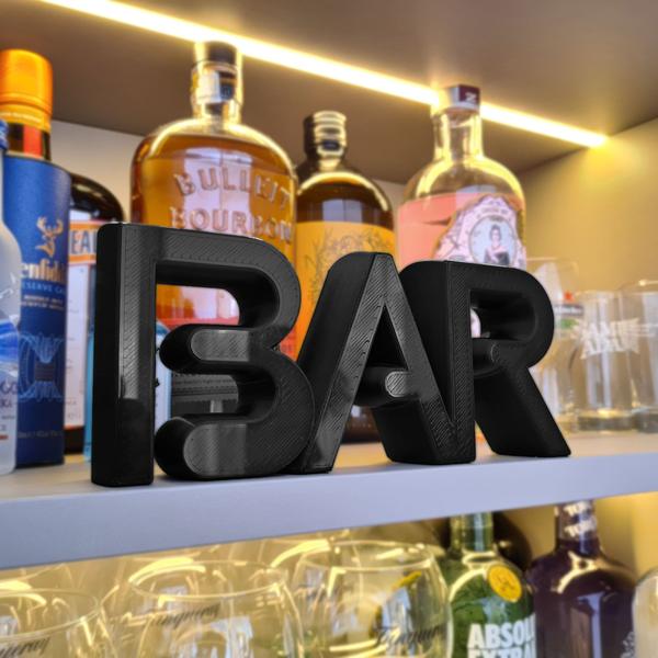 Imagem de BAR Palavra Decoração Letras Prateleiras Bandejas Sala BR20