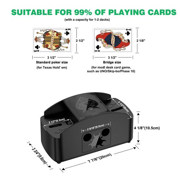 Imagem de Baralhador de cartas HJCMikee Automatic Electric com capacidade para 1-2 baralhos