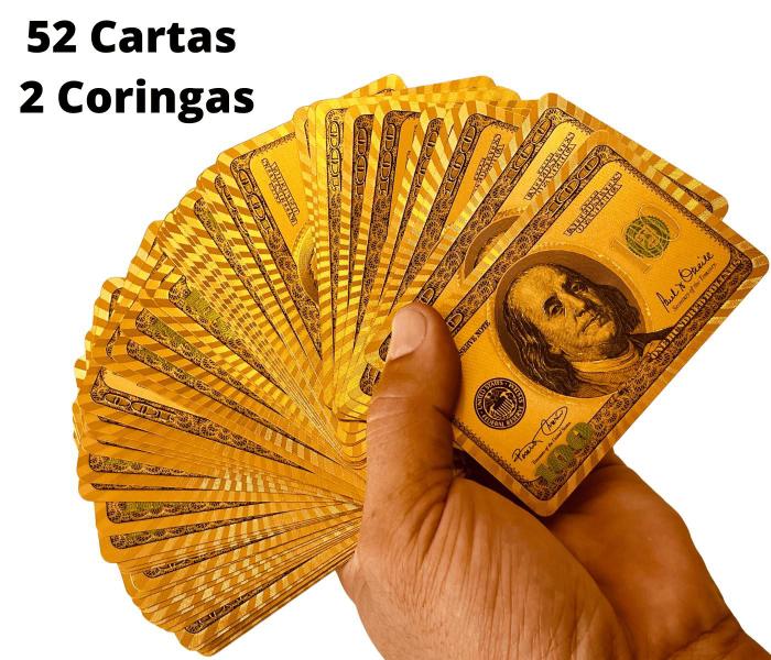 Imagem de Baralho Dollar Dourado 54 Cartas Para Jogar