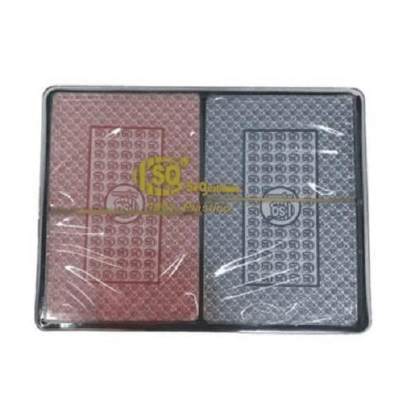 Baralho Duplo 100% Plástico 108 Cartas Prova D'Água Estojo - SQ Imagem de Baralho Duplo 100% Plástico 108 Cartas Prova D'Água Estojo