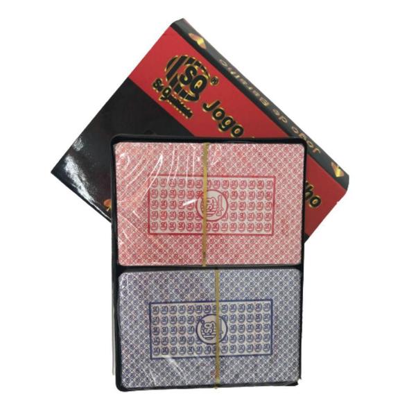 Baralho Duplo 100% Plástico 108 Cartas Prova D'Água Estojo - SQ Imagem de Baralho Duplo 100% Plástico 108 Cartas Prova D'Água Estojo