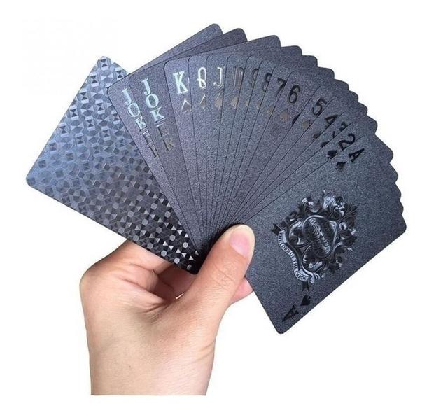 Baralho Flexivel Luxo Fosco Preto Black Prova D'água Cartas - ZEM Imagem de Baralho Flexivel Luxo Fosco Preto Black Prova D'água Cartas