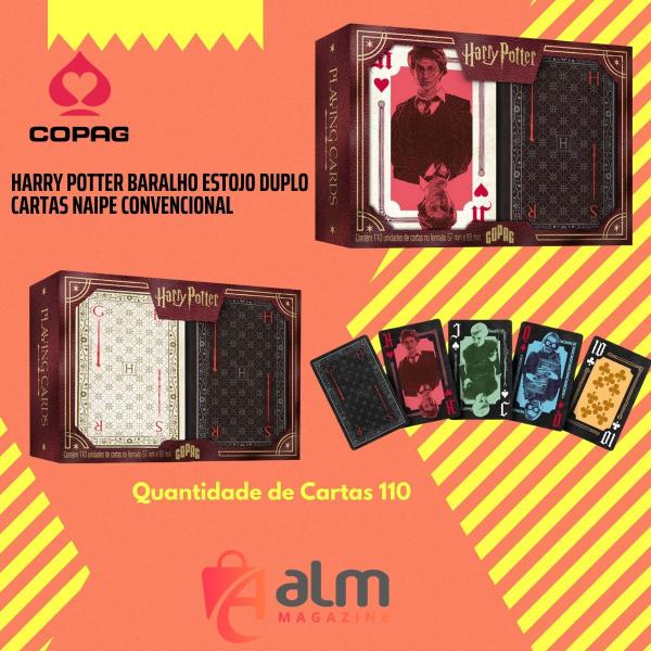 Imagem de Baralho Harry Potter Estojo Duplo Cartas Naipe Convencional - Copag