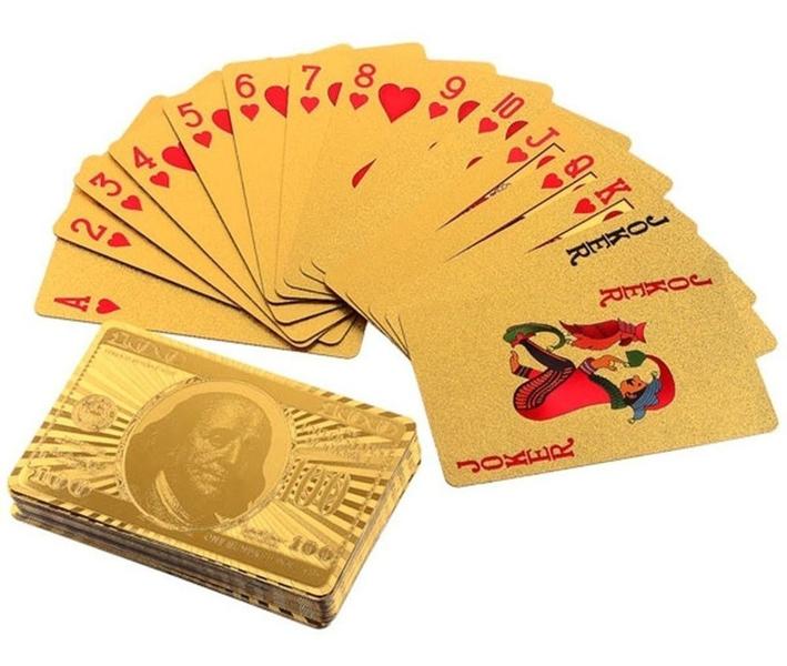 Imagem de Baralho modelo Dourado Ouro jogos de mesa poker