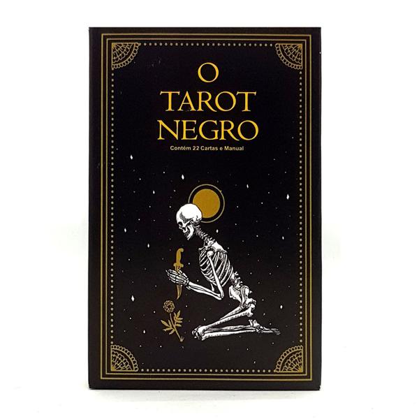 Imagem de Baralho O Tarot Negro 22 Cartas Com Manual Tarô Negro Novo