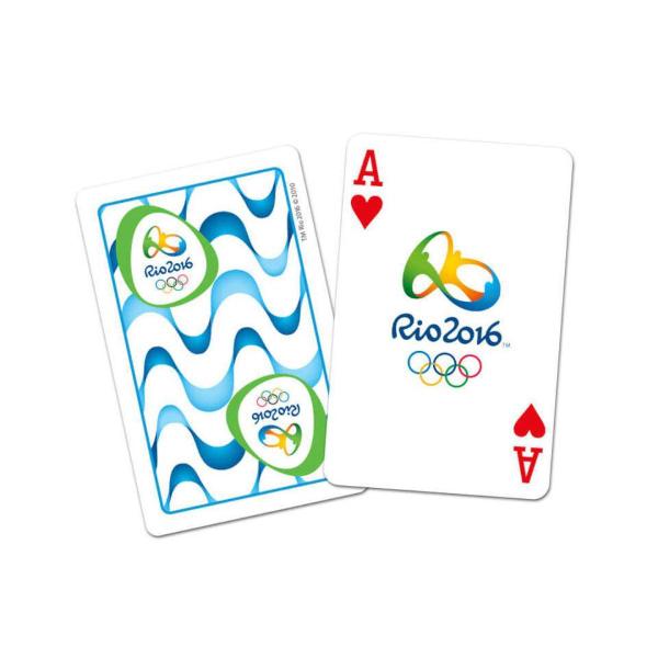 Imagem de Baralho Olimpíadas Rio 2016 Branco E Azul 54 Cartas Copag