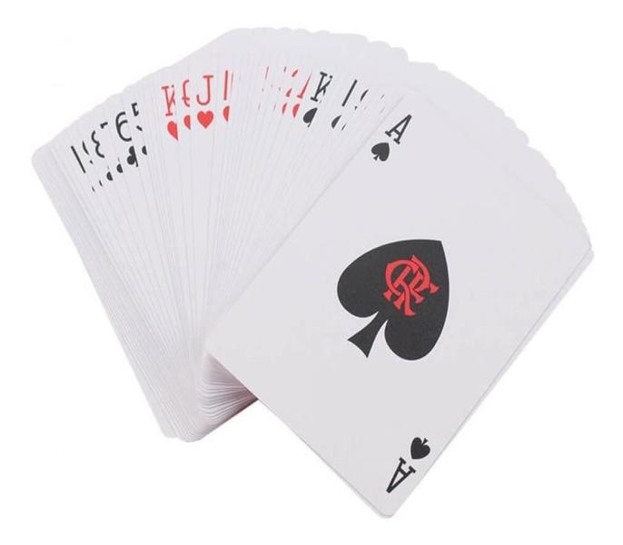 Baralho Plástico 54 Cartas Com Naipes - Flamengo - Mileno Imagem de Baralho Plástico 54 Cartas Com Naipes - Flamengo