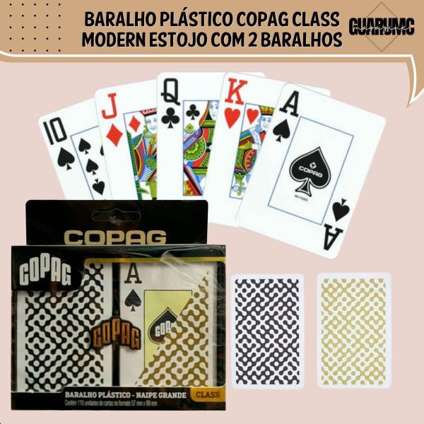 Baralho Plástico Copag Class Modern Estojo Com 2 Baralhos 91677 Imagem de Baralho Plástico Copag Class Modern Estojo Com 2 Baralhos 91677