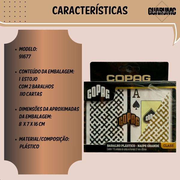 Baralho Plástico Copag Class Modern Estojo Com 2 Baralhos 91677 Imagem de Baralho Plástico Copag Class Modern Estojo Com 2 Baralhos 91677