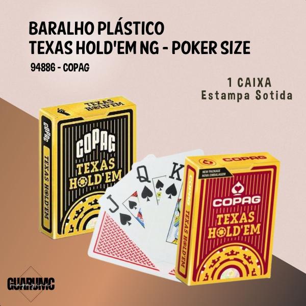 Imagem de Baralho Plástico Texas Hold'em NG Poker Size com 01 Copag