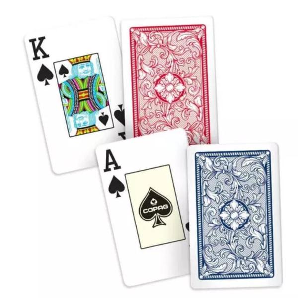 Baralho Plástico Vermelho Azul Grande Duplo Class Copag Imagem de Baralho Plástico Vermelho Azul Grande Duplo Class Copag