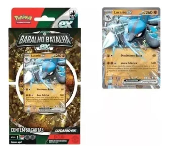 Imagem de Baralho Pokémon Batalha Ex- Lucario Ex Copag Lacrado