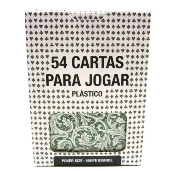 Imagem de Baralho Poker Truco De Plastico 54 Cartas Naipe Grande Copag