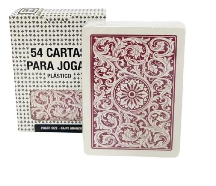 Baralho Poker Truco Plastico 54 Cartas Naipe Grande Vermelho - Copag Imagem de Baralho Poker Truco Plastico 54 Cartas Naipe Grande Vermelho
