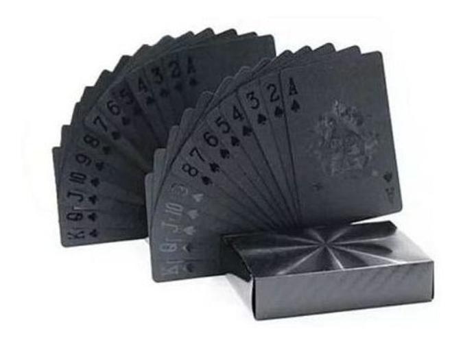 Baralho Preto Dollar Poker Cartas Jogos Prova D'Água - Top Total Imagem de Baralho Preto Dollar Poker Cartas Jogos Prova D'Água