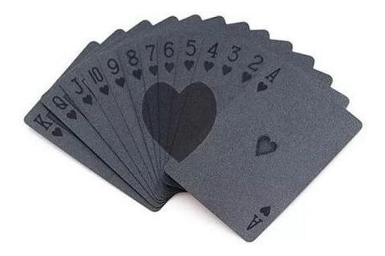 Baralho Preto Dollar Poker Cartas Jogos Prova D'Água - Top Total Imagem de Baralho Preto Dollar Poker Cartas Jogos Prova D'Água