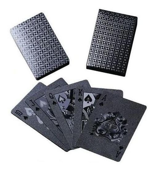 Imagem de Baralho Preto Dollar Poker Cartas Jogos Prova D'Água