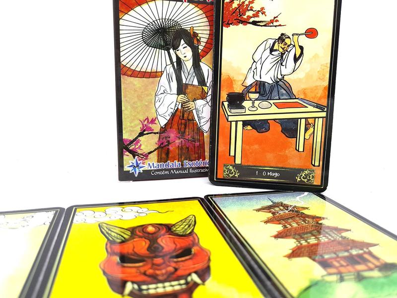 Imagem de Baralho Tarô Japonês Budista Ukiyo 78 Cartas Com Manual