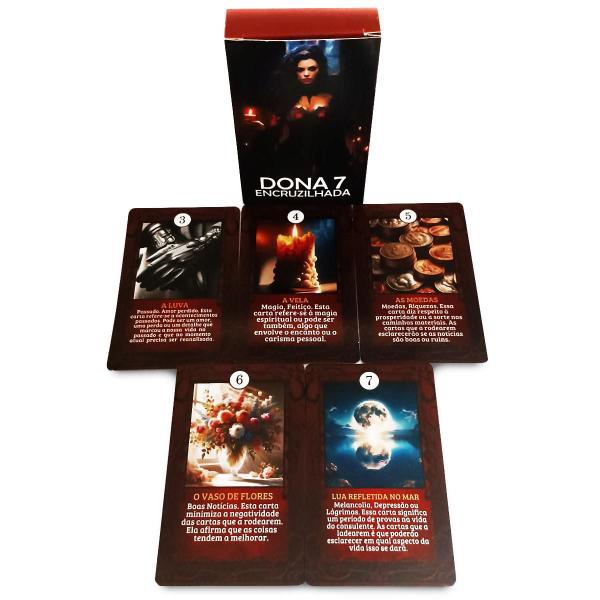 Baralho Taro Pombagira Dona 7 Encruziladas 36 Cartas - flash Imagem de Baralho Taro Pombagira Dona 7 Encruziladas 36 Cartas