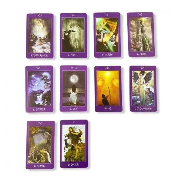 Imagem de Baralho Tarot Das Bruxas Roxo 22 Cartas Manual Explicativo