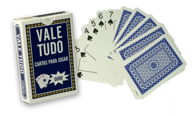 Imagem de Baralho Vale Tudo Ouro Azul - Jogo Cartas Original Copag