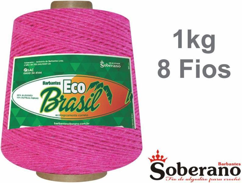 Imagem de Barbante 1kg Fio 8 Soberano PINK crochê trico Color