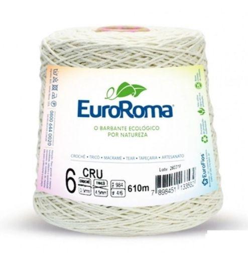 Barbante 4/6 Euro Roma 600g Cru - EUROROMA Imagem de Barbante 4/6 Euro Roma 600g Cru