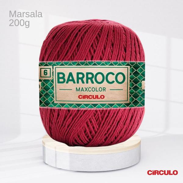 Imagem de Barbante Barroco MaxColor nº 6 - 200g Cor Marsala 7136