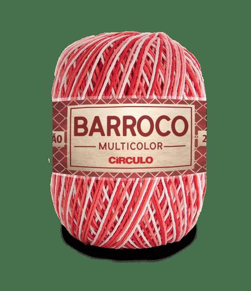 Imagem de Barbante Barroco Multicolor 200 Gramas Espessura Fio n 6 Circulo Matizado e Mesclado para Crochê, Tricô, Flor e Amigurumi